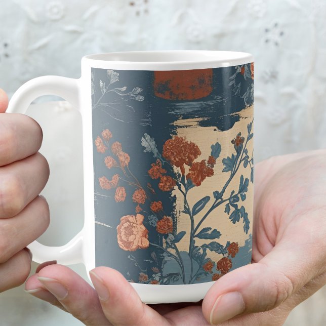 Taza De Café Country Blue Rust Rustic Farmhouse  (Subido por el creador)