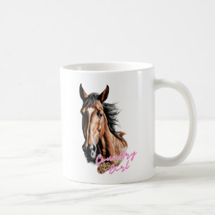 Taza De Café Country Girl Horse Mug