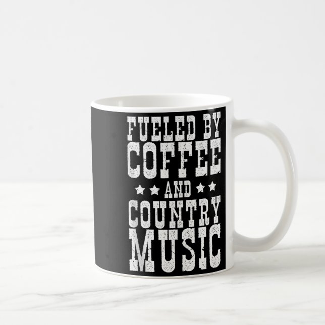 Taza De Café Country Music &amp; Coffee - Funny Quote Western M (Derecha)