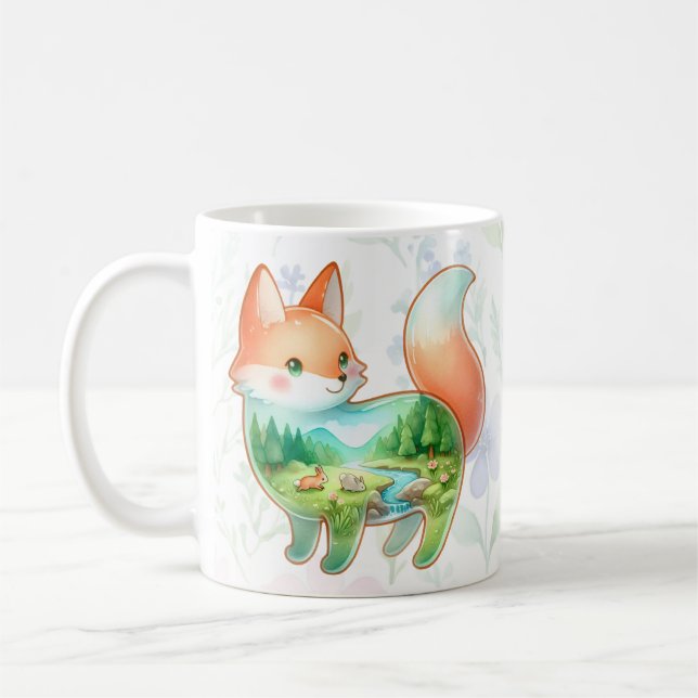 Taza De Café Country-side Fox / Raccoon Dreamscape (Izquierda)