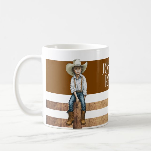 Taza De Café Country Western Farm & Ranch Style Cowboy Cowgirl (Izquierda)