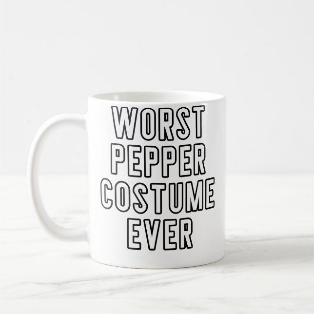 Taza De Café Couples Halloween Worst Pepper Ever (Izquierda)