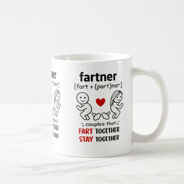 Taza De Café Couples That Fart Together Mug (Derecha)