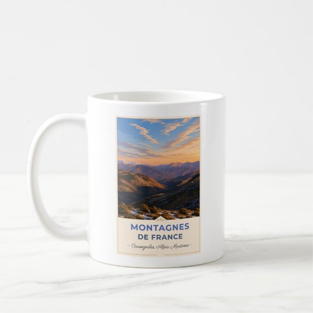 Taza De Café Coursegoules, France – Valley Sunset (Izquierda)