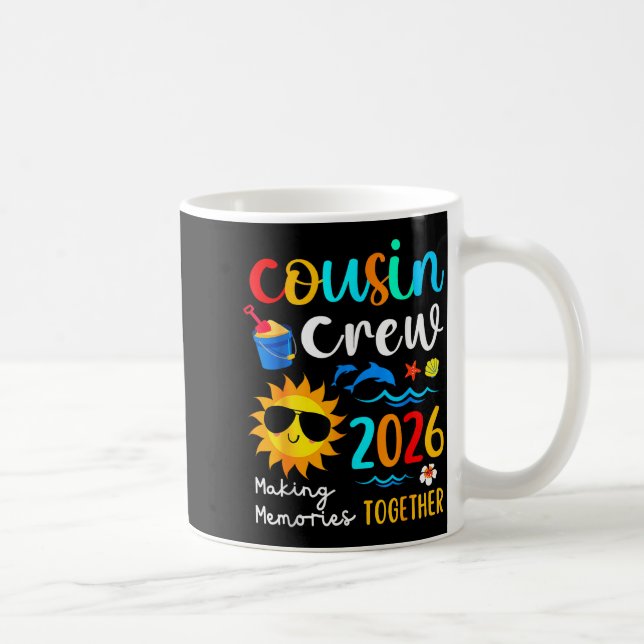Taza De Café Cousin Crew 2026 Summer Vacation Beach Family Trip (Derecha)
