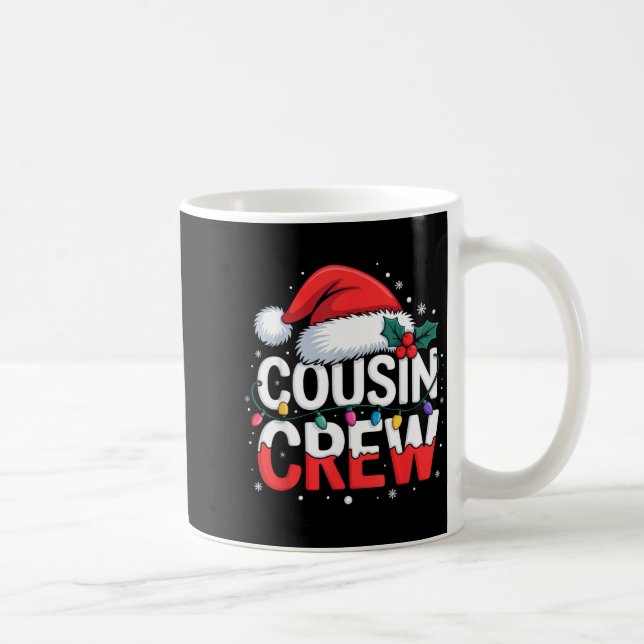 Taza De Café Cousin Crew Christmas Reindeer Antlers Hat Lights  (Derecha)