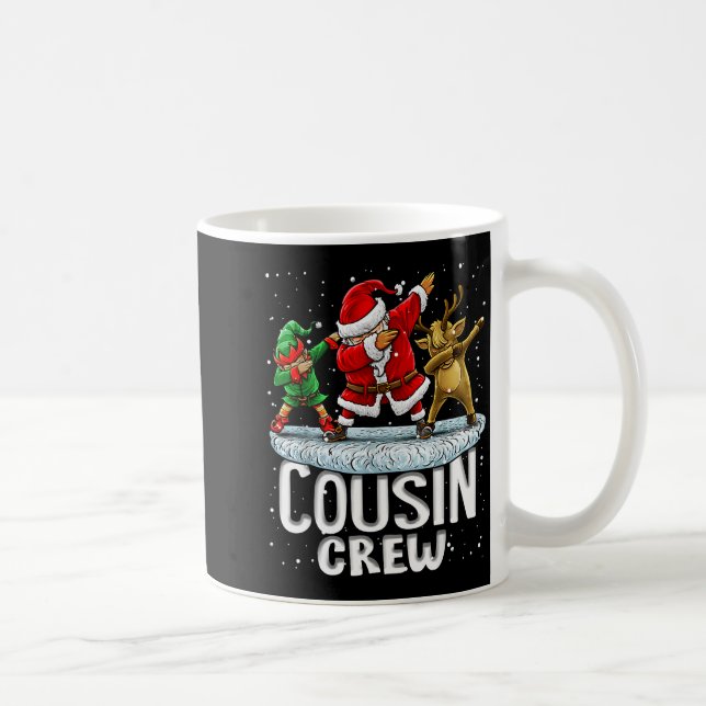 Taza De Café Cousin Crew Santa Elf Dabbing Matching Family Chri (Derecha)