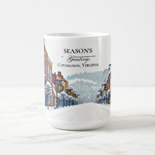 Taza De Café Covington, VA Edición de Invierno Saludo de Tempor