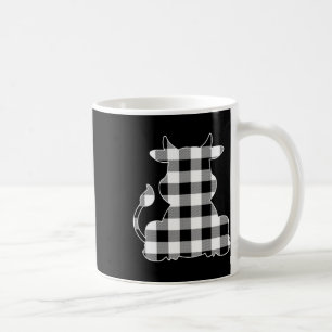 Taza De Café Cow Black & Búfalo blanco Toca Merry Christma