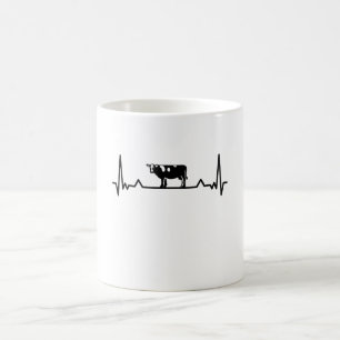 Taza De Café Cow Heartbeat Farming Moo Animal Gift Mom