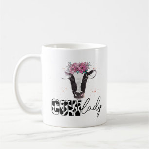 Taza De Café Cow Lady Coffee Mug - regalo de la vida de la gran