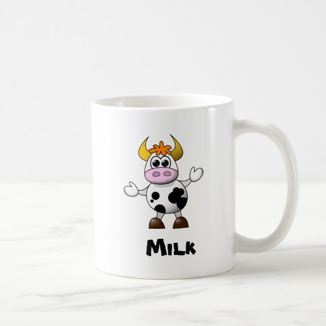 Taza De Café Cow Personalizado divertida (Derecha)