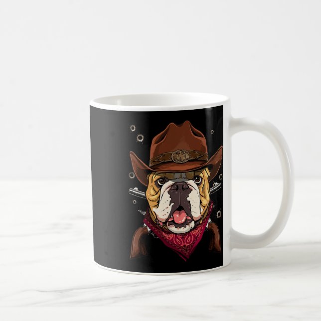 Taza De Café Cowboy American Bulldog Country Music Rodeo Howdy (Derecha)