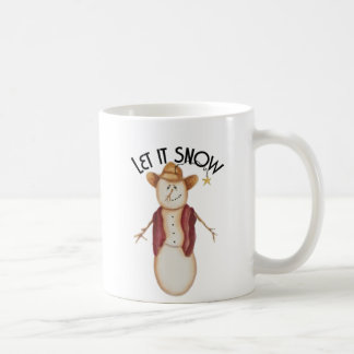 Taza De Café Cowboy De Arte Popular Cute Snowman