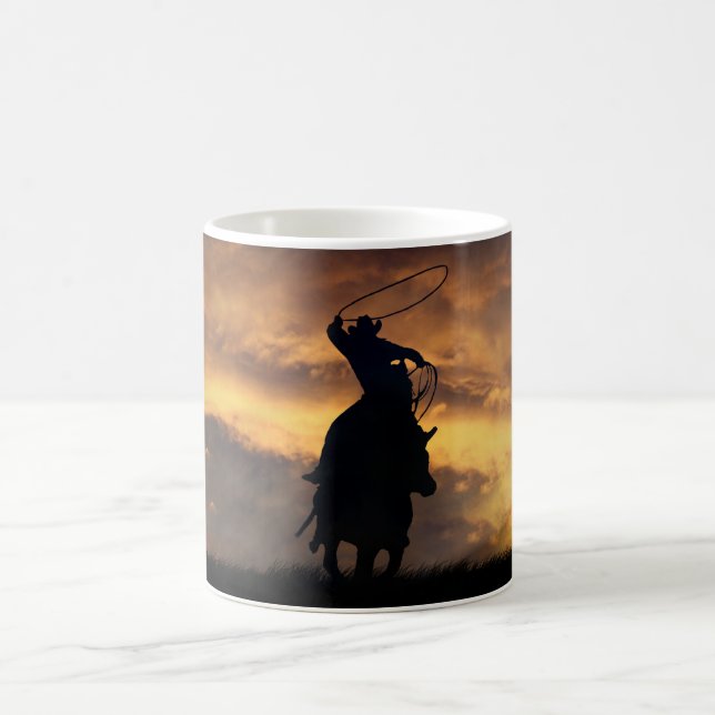 Taza De Café Cowboy Horse Roping Mug (Centro)