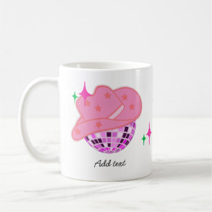 Taza De Café Cowboy moderno disco duro rosado