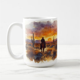 Taza De Café Cowboy paisajista del desierto occidental