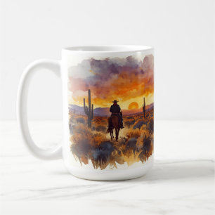 Taza De Café Cowboy paisajista del desierto occidental