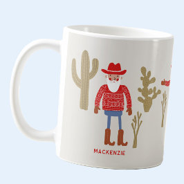 Taza De Café Cowboy Santa Claus Christmas Custom Text