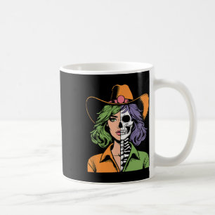 Taza De Café Cowgirl Skeleton Halloween