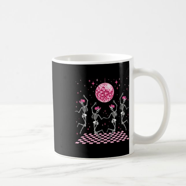 Taza De Café Cowgirl Western Funny Dancing Skeletts Y Disco (Derecha)