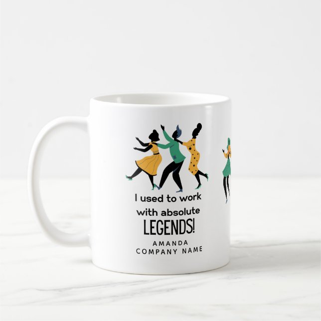 Taza De Café Coworker - ¡Trabajo con leyendas absolutas! Salir (Izquierda)