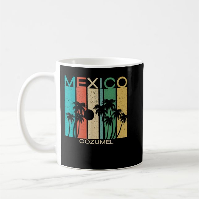 Taza De Café Cozumel  Souvenir Mexico Summer Gift (Izquierda)