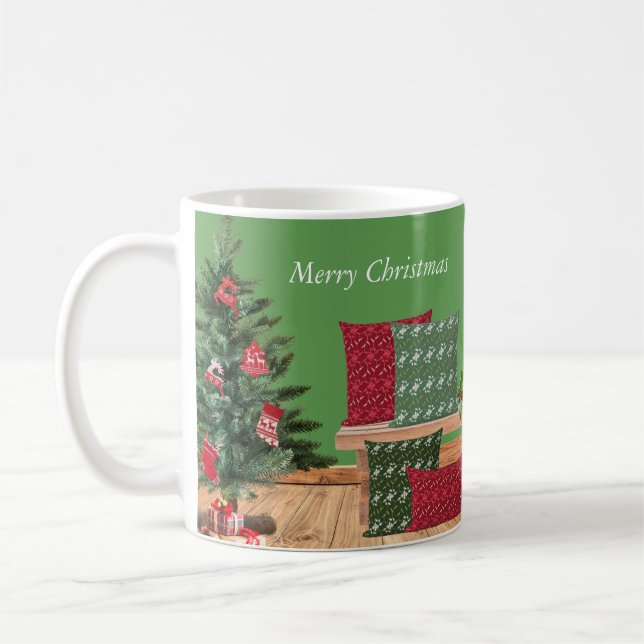 Taza De Café Cozy Bench Merry Christmas Mug (Izquierda)