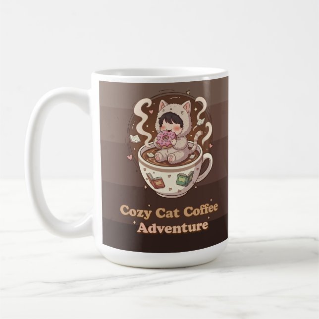 Taza De Café Cozy Cat Coffee Adventure Art (Izquierda)