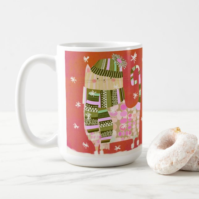 Taza De Café Cozy Cat Mug (Con donut)