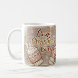 Taza De Café Cozy Christmas Vibes Mug | Rustic Winter Cabin Coc