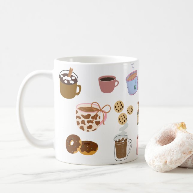 Taza De Café Cozy & Coffee Treats Illustrated Collection (Con donut)
