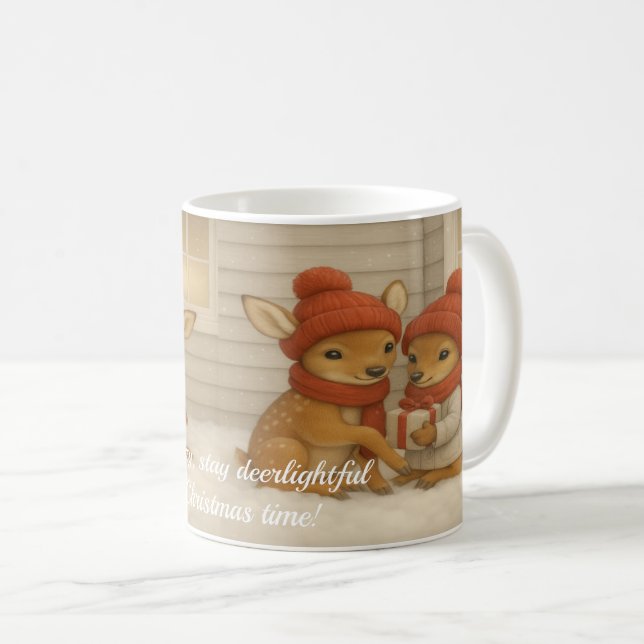 Taza De Café Cozy Deer Mug for Christmas Lovers (Anverso derecho)