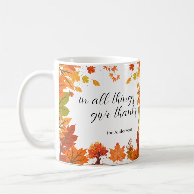 Taza De Café Cozy Fall Thanksgiving Dinner Party (Izquierda)