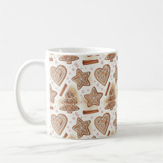 Taza De Café Cozy Gingerbread Cookie Seamless Pattern