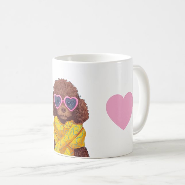 Taza De Café Cozy Intellectual Pup Case (Anverso derecho)