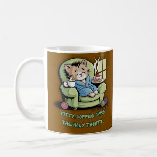Taza De Café Cozy Kitten with Coffee and Cake – Funny Cat