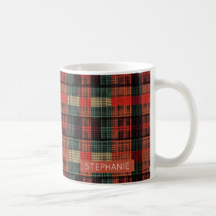 Taza De Café Cozy Knit Patchwork - Estilo de otoño de Boho vint