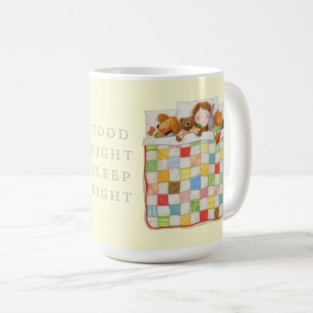 Taza De Café COZY QUILE Tall White Mug + Amarillo (Anverso derecho)