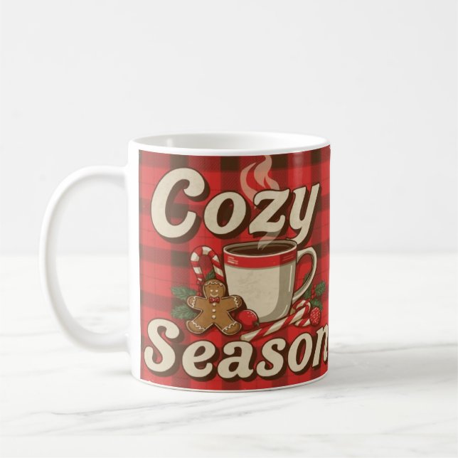 Taza De Café Cozy Season | Christmas Coffee Mug Design (Izquierda)