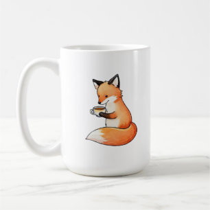 Taza De Café Cozy Watercolor Fox Holding Café