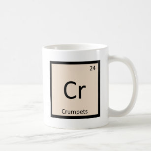 Taza De Café Cr - símbolo de la tabla periódica de la química