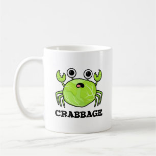 Taza De Café Crabbage Funny Cabbage Crab Pun