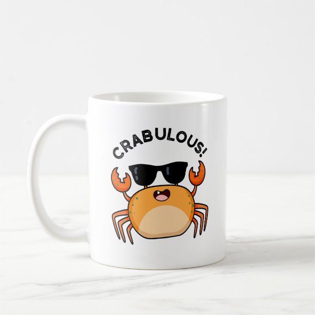 Taza De Café Crabulous Funny Crab Pun (Izquierda)