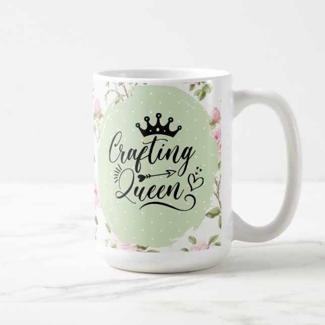 Taza De Café Crafting Queen Coffee Mug (Derecha)
