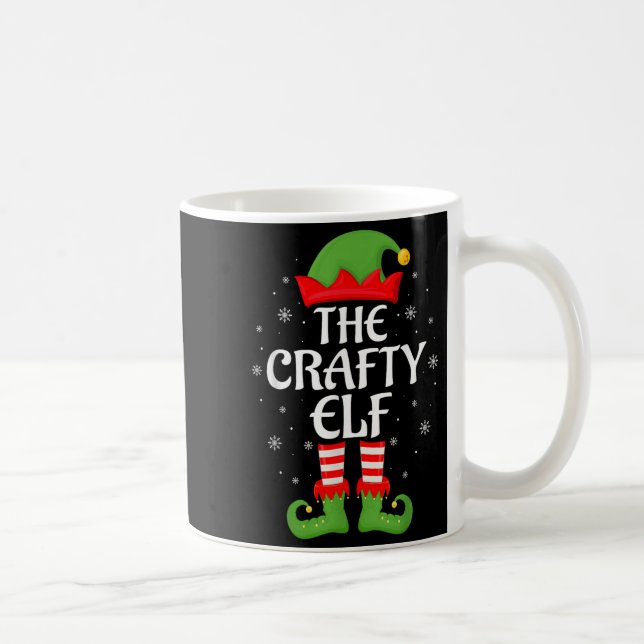 Taza De Café Crafty Elf Xmas Familia Coincidiendo Con Elf Squad (Derecha)