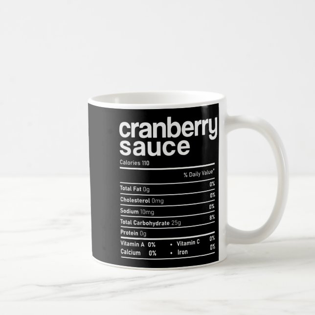 Taza De Café Cranberry Sauce Nutrition Funny Thanksgiving Chris (Derecha)