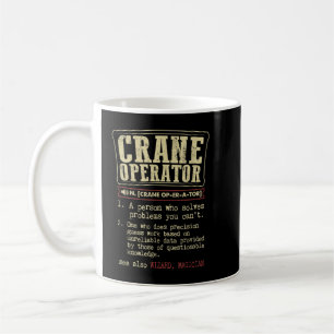 Taza De Café Crane Operator Funny Dictionary Definition