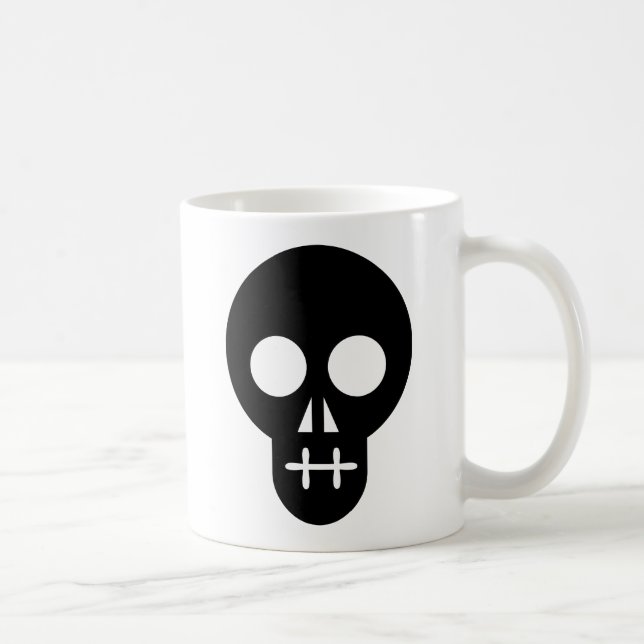 Taza De Café Cráneo/Craneo/Crânio/Crâne (Derecha)