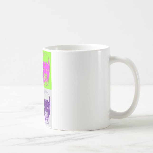 Taza De Café Cráneo de arte pop (Derecha)